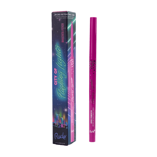 City of Flashing Lights Micro Retractable Liner Magenta Fever