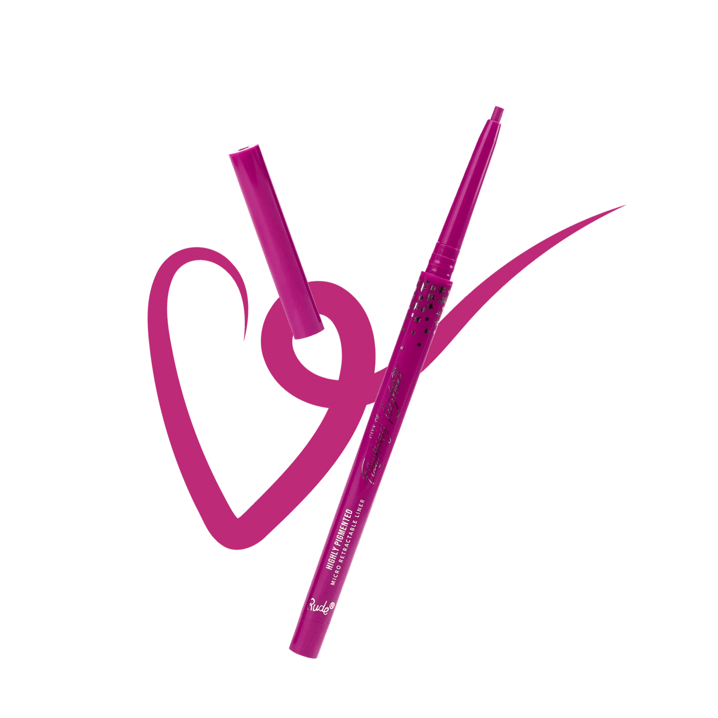 City of Flashing Lights Micro Retractable Liner Magenta Fever