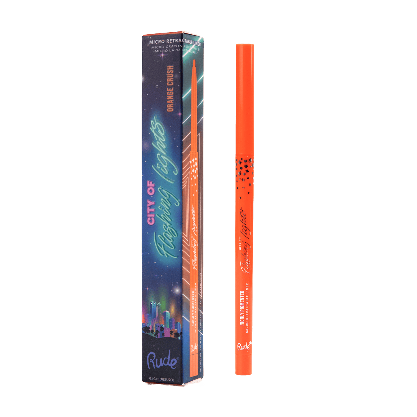 City of Flashing Lights Micro Retractable Liner Orange Crush