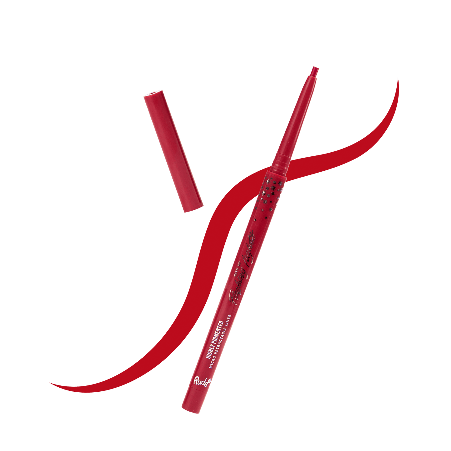 City of Flashing Lights Micro Retractable Liner Pomegranate