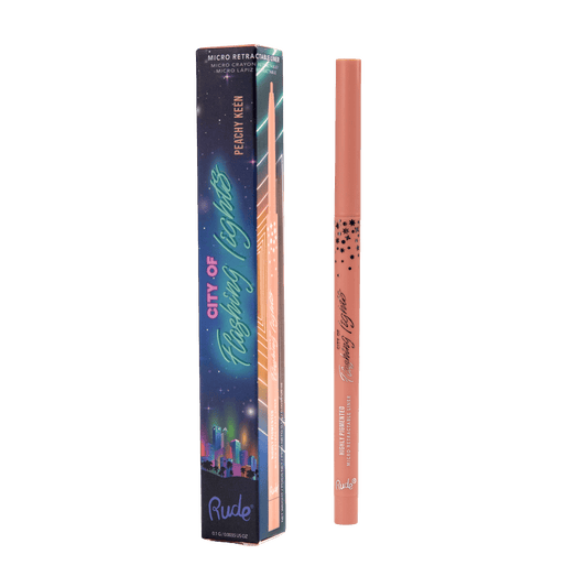 City of Flashing Lights Micro Retractable Liner Peachy Keen