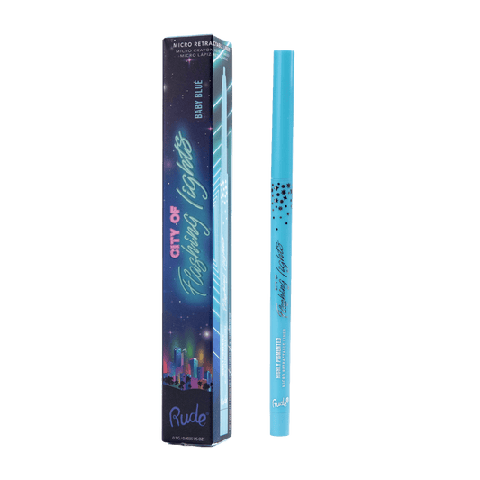 City of Flashing Lights Micro Retractable Liner Baby Blue