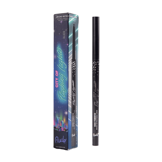 City of Flashing Lights Micro Retractable Liner Black