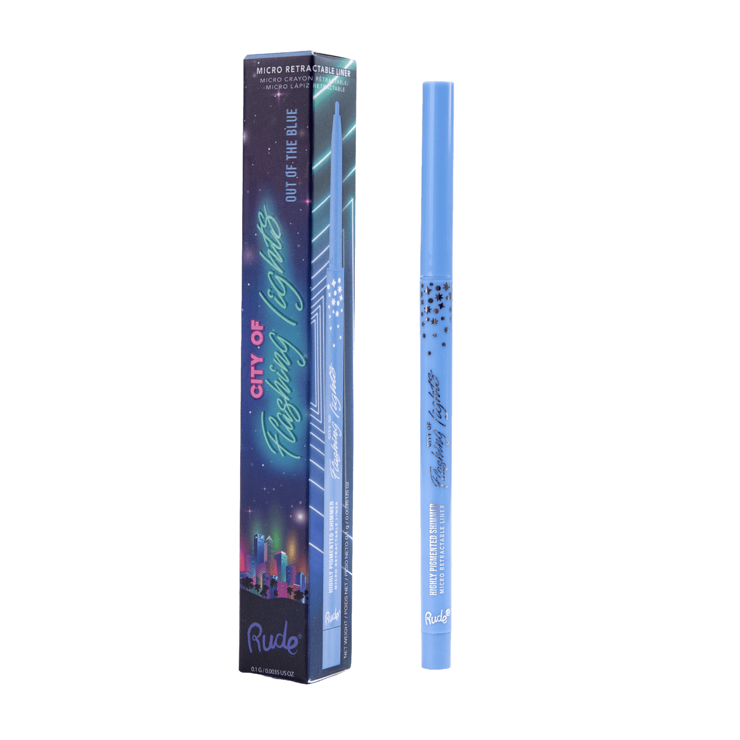 City of Flashing Lights Micro Retractable Liner Out of the Blue