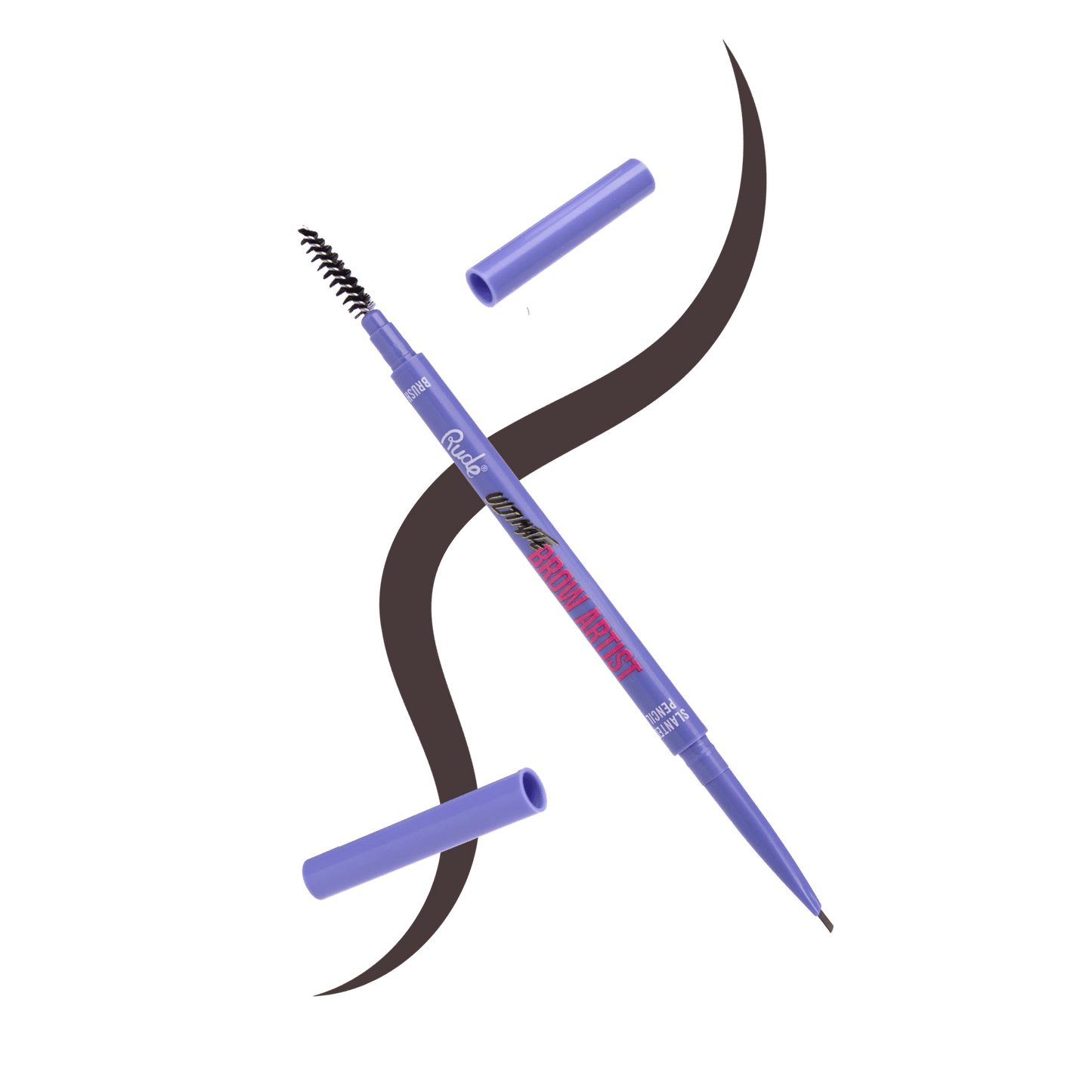 Lápis Ultra Fino Slanted Ultimate Brow Artist + Pincel Preto Castanho