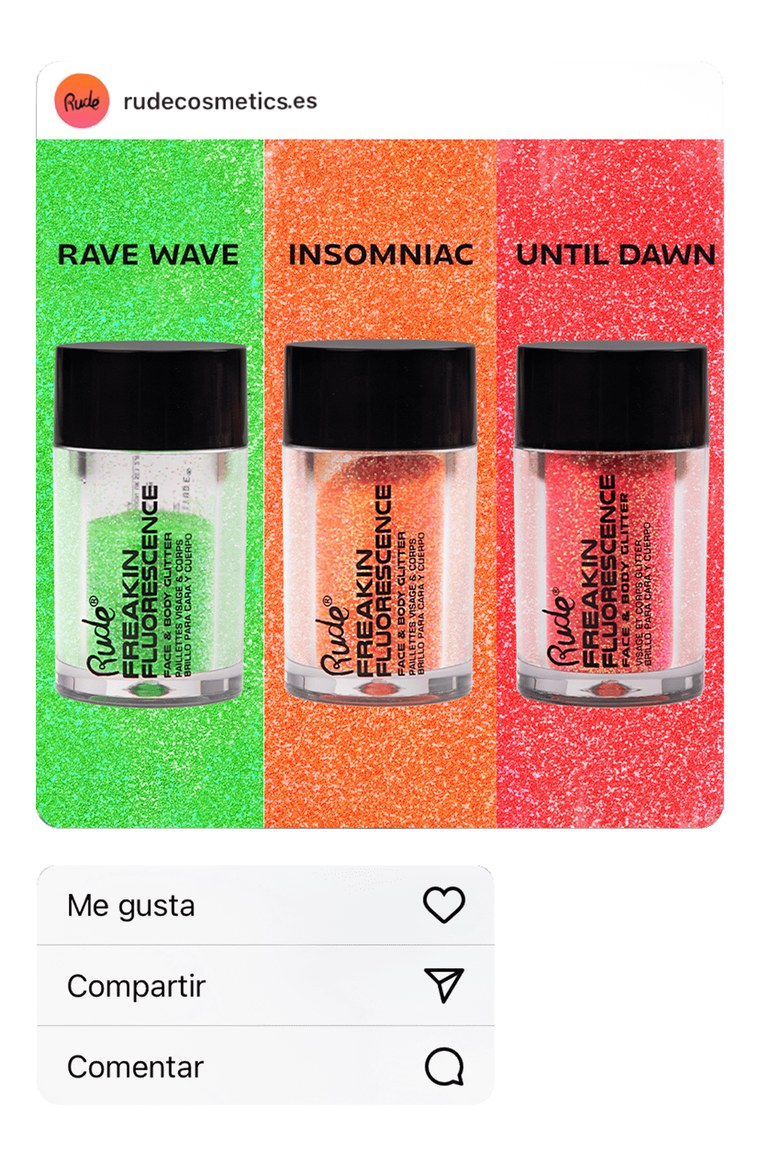 Brilho para o rosto e corpo Freakin Flourescence até ao amanhecer